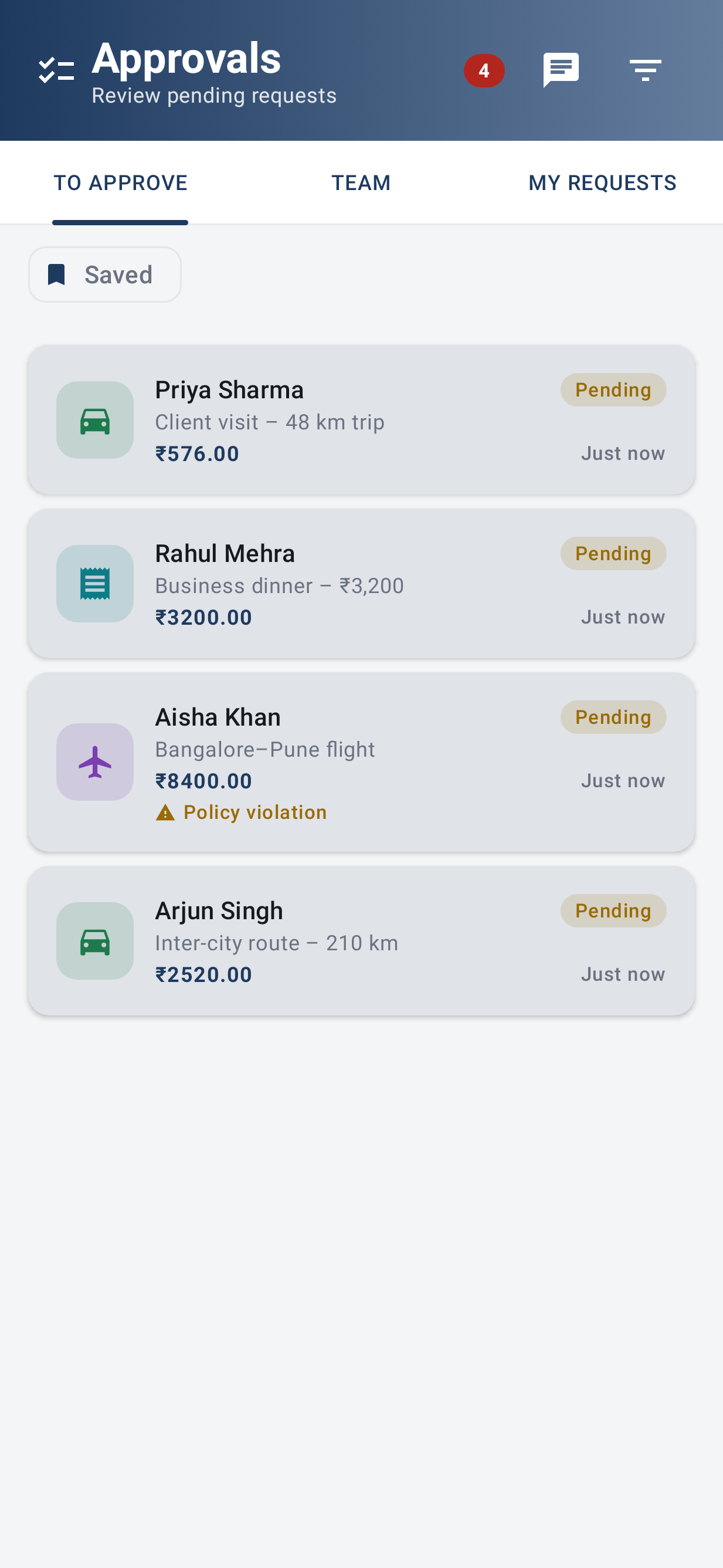 direction approvals — ledger, light