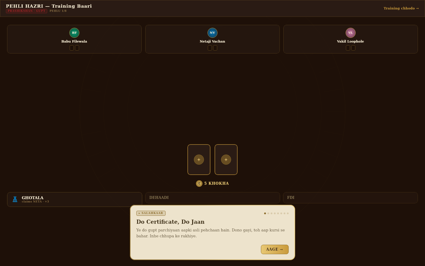 Interactive tutorial