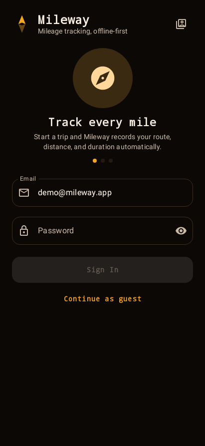 Login (demo credentials)