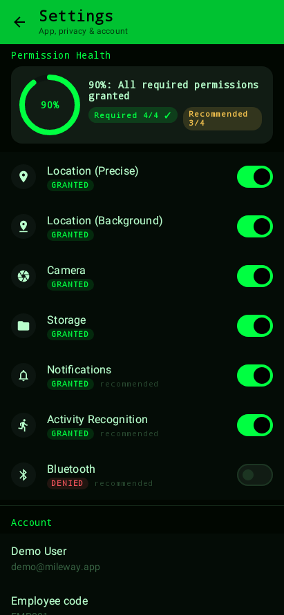 Settings