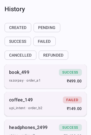 Payment history — all