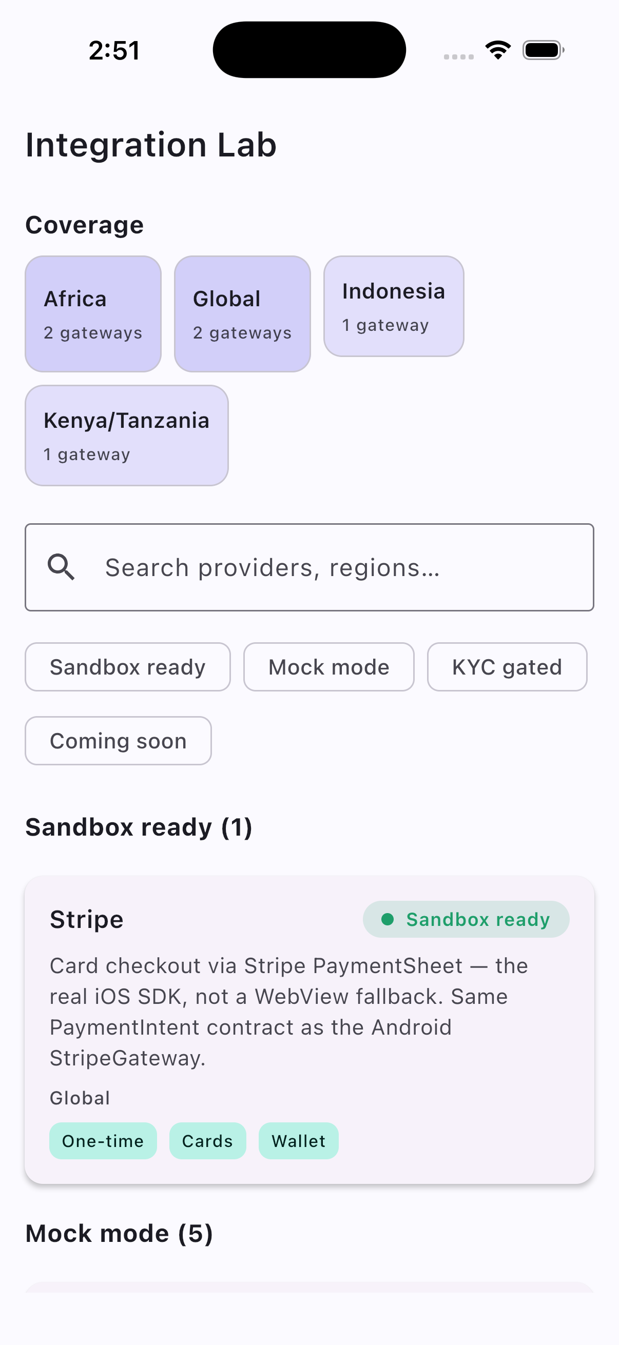 iOS — Stripe native SDK